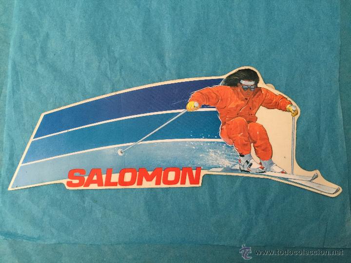 Pegatinas de colecci&oacute;n: PEGATINA TROQUELADA DE SALOMON - ESQUI - MONTA&Ntilde;ISMO - A&Ntilde;OS 80 - GRAN FORMATO