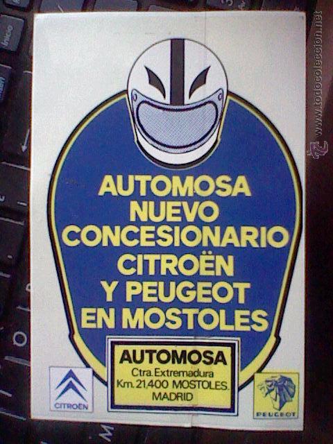Pegatinas de colecci&oacute;n: 4 PEGATINA CRISTAL MOTOR COCHES AUTOMOSA CITROEN PEUGEOT  9,5 X 14,5 CMS *P4 VINTAGE .