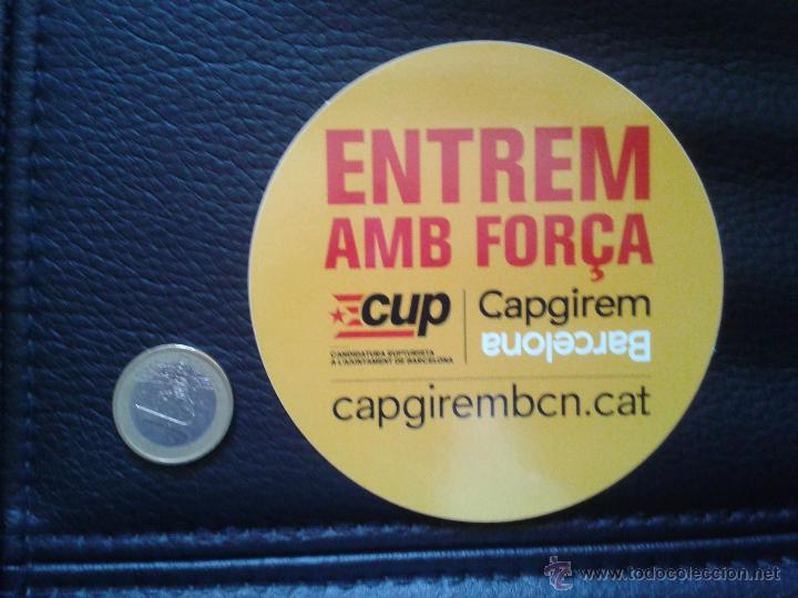Collection stickers: adhesivo pegatina elecciones municipales 2015 Barcelona CUP independentistas izquierda radical