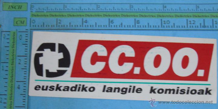 Sammlung von Aufklebern: PEGATINA POL&Iacute;TICA SINDICAL REIVINDICATIVA. CCOO PAIS VASCO