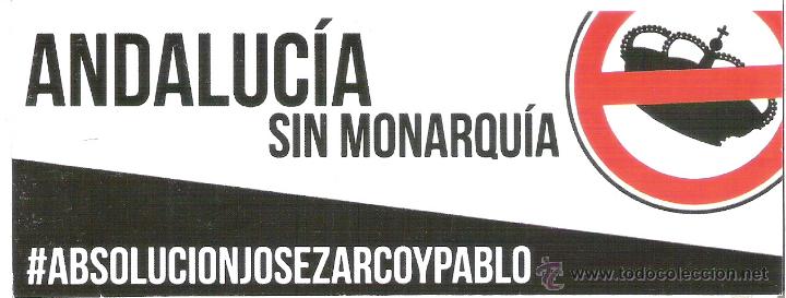 Pegatinas de colecci&oacute;n: PEGATINAS POLITICAS - 1 PEGATINA POLITICA CNT-AIT - ANDALUCIA SIN MONARQUIA