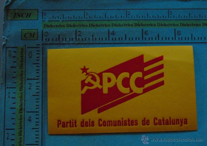 Sammlung von Aufklebern: PEGATINA POL&Iacute;TICA SINDICAL REIVINDICATIVA. CATALU&Ntilde;A BALEARES VALENCIA. PCC PARTIDO COMUNISTAS