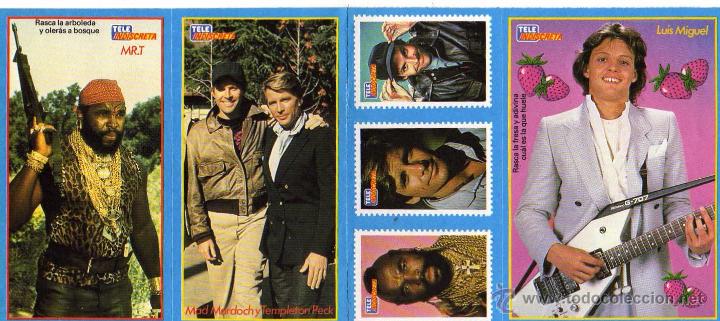 Pegatinas de colecci&oacute;n: LOTE DE 6 CROMOS ADHESIVOS DE LA SERIE EQUIPO A Y LUIS MIGUEL REVISTA TELE INDISCRETA -
