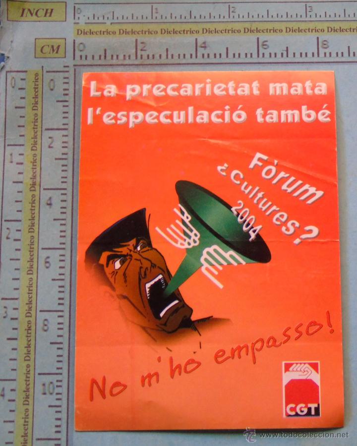 Sammlung von Aufklebern: PEGATINA POL&Iacute;TICA SINDICAL REIVINDICATIVA. CATALU&Ntilde;A BALEARES VALENCIA. CGT CONTRA PRECARIEDAD