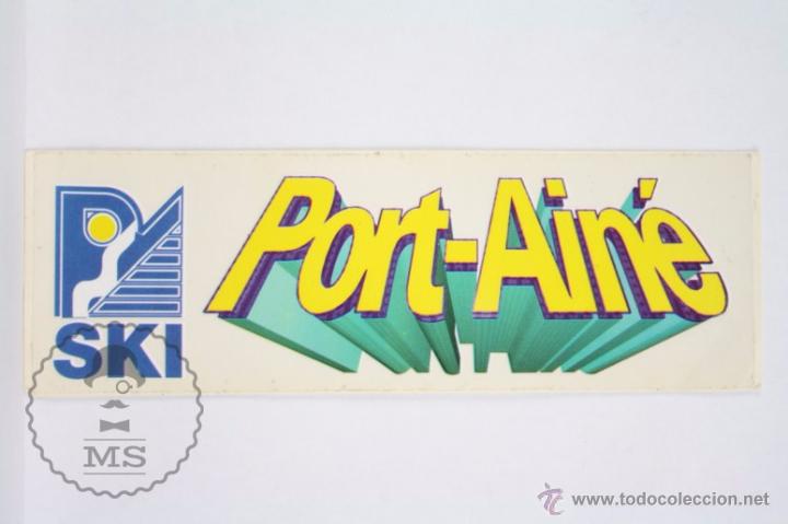 Pegatinas de colecci&oacute;n: Pegatina / Adhesivo - Ski Port-Ain&eacute; - Esqu&iacute; - Medidas 18 x 6 Cm