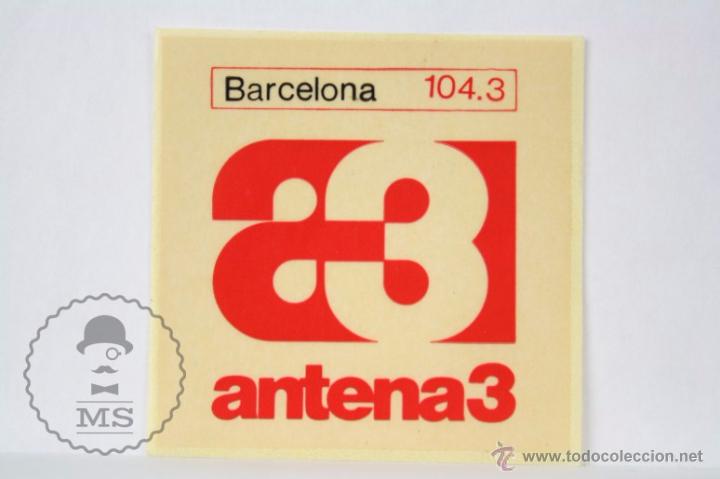 Pegatinas de colecci&oacute;n: Adhesivo / Pegatina Publicitaria de Televisi&oacute;n / Radio - Antena 3 / A3 - Medidas 8 x 8 Cm