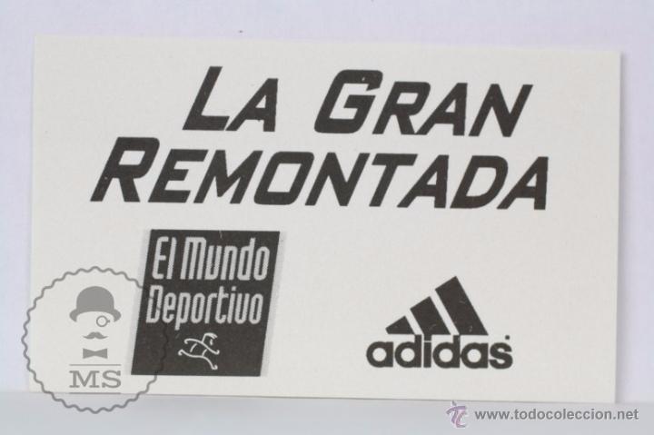 Pegatinas de colecci&oacute;n: Adhesivo Pegatina Publicitaria -La Gran Remontada.El Mundo deportivo / Adidas - Medidas 7,5 x 4,5 Cm