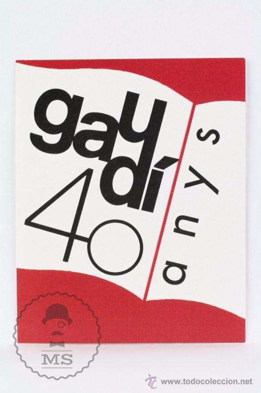 Pegatinas de colecci&oacute;n: Pegatina / Adhesivo - Gaud&iacute;. 40 Anys - Medidas 7,5 x 6 Cm
