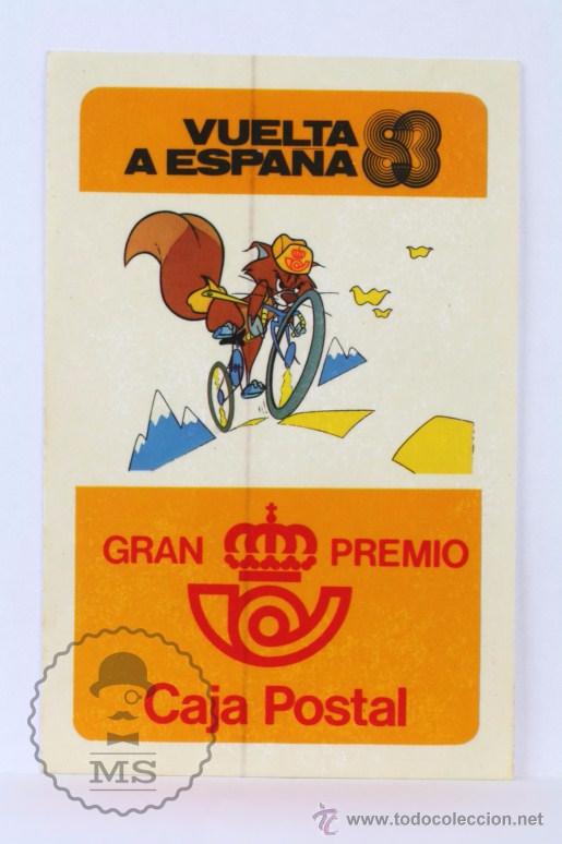 Pegatinas de colecci&oacute;n: Pegatina / Adhesivo - Vuelta a Espa&ntilde;a de Ciclismo 83. Gran Premio Caja Postal - Medidas 11,5 x 7,5Cm