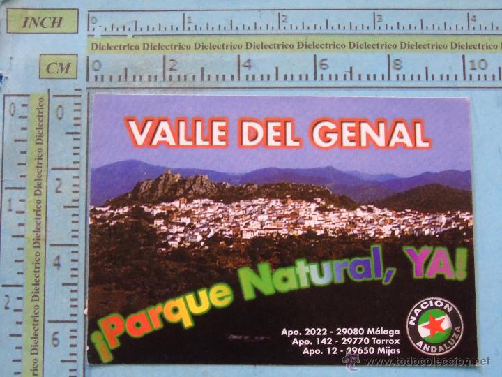 Sammlung von Aufklebern: PEGATINA POL&Iacute;TICA SINDICAL REIVINDICATIVA. NACI&Oacute;N ANDALUZA. VALLE DEL GENERAL PARQUE NATURAL