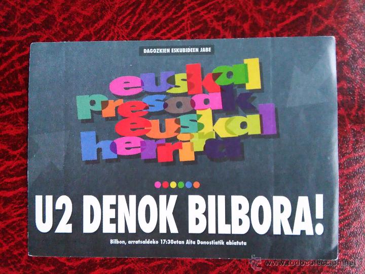 Pegatinas de colecci&oacute;n: PEGATINA POL&Iacute;TICA VASCA.U2 DENOK BILBORA.EUSKAL PRESOAK EUSKAL HERRIRA
