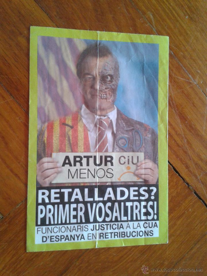 Collection stickers: adhesivo sindical sindicatos justicia Catalu&ntilde;a anti Generalitat CiU Convergencia Artur Mas recortes