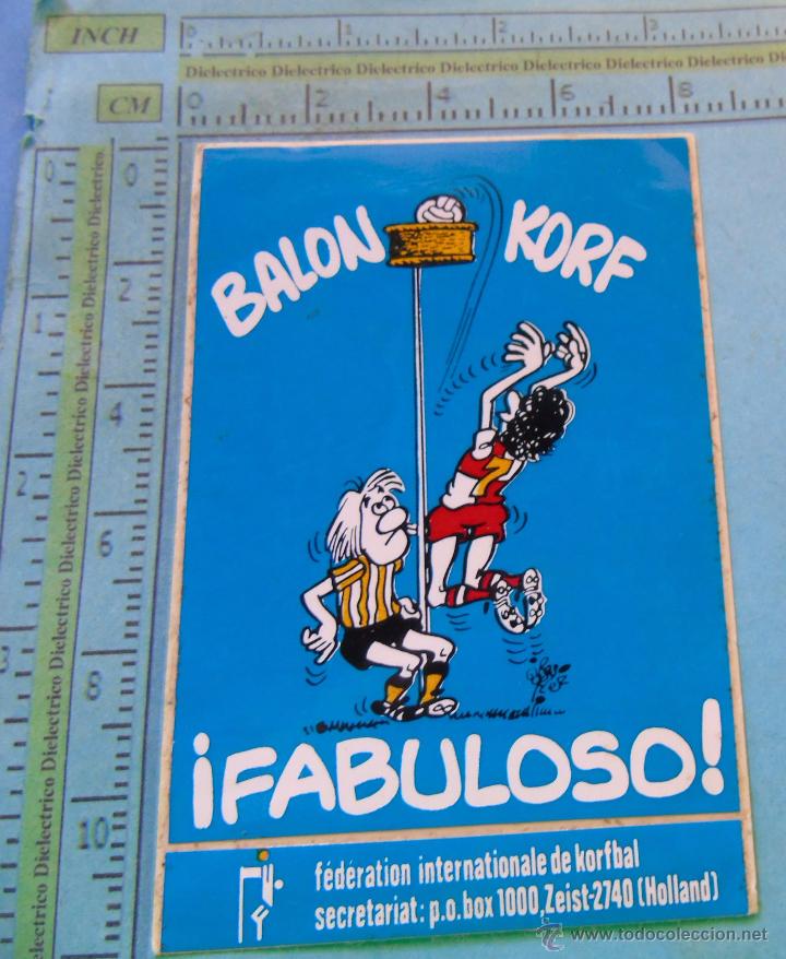 Collection stickers: PEGATINA. A&Ntilde;OS 70 80. DEPORTES. BALON KORF. KORFBALL. HOLANDA