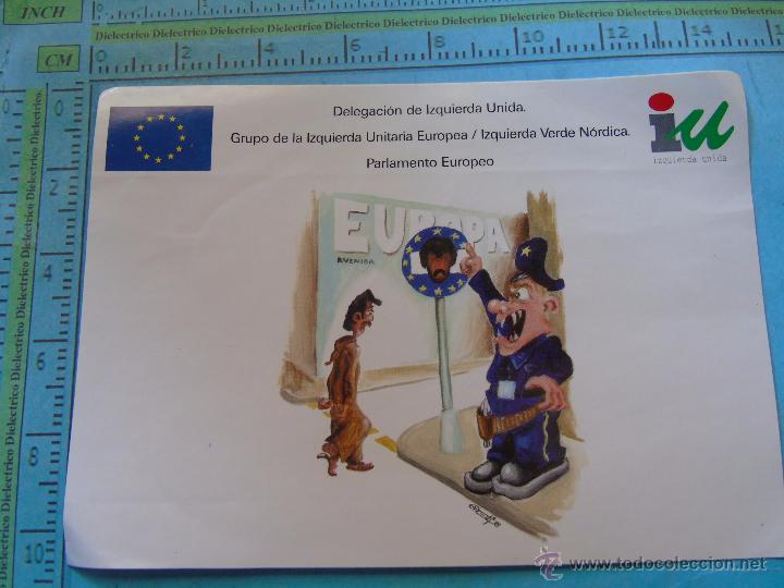 Sammlung von Aufklebern: PEGATINA POL&Iacute;TICA SINDICAL REIVINDICATIVA. IU IZQUIERDA UNIDA. PARLAMENTO EUROPEO