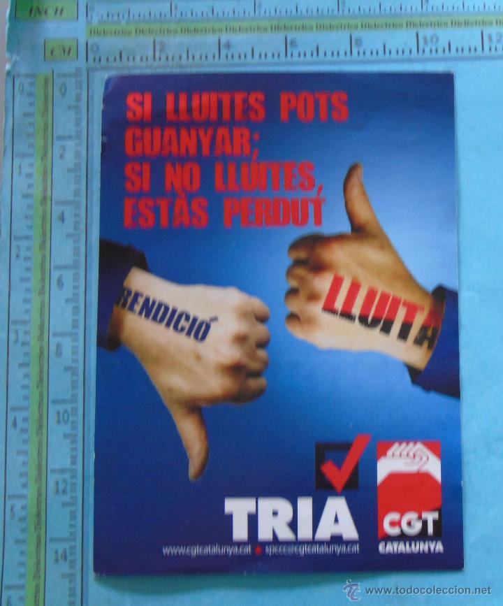 Autocolantes de cole&ccedil;&atilde;o: PEGATINA POL&Iacute;TICA SINDICAL REIVINDICATIVA. CATALU&Ntilde;A BALEARES VALENCIA. CGT LUCHA LLUITA