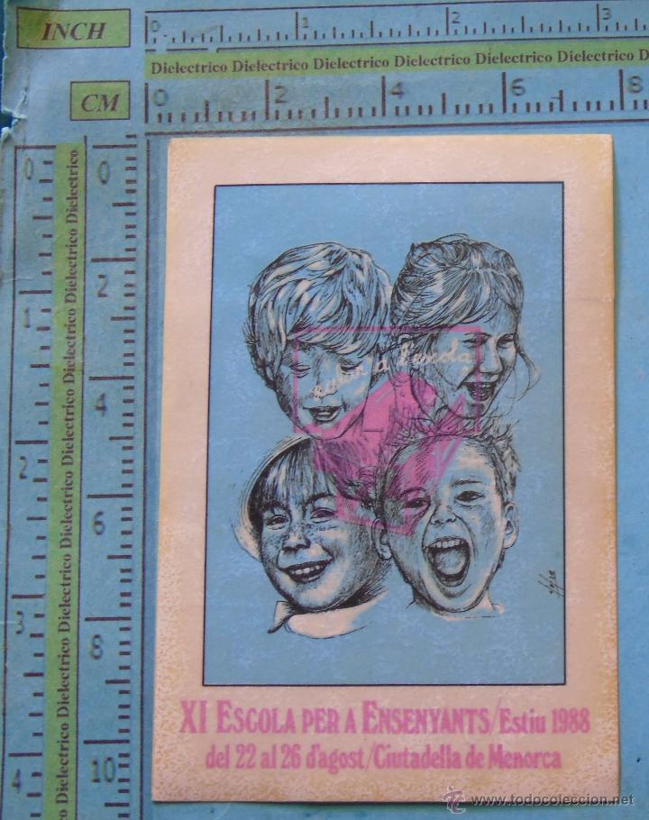 Collection stickers: PEGATINA POL&Iacute;TICA SINDICAL REIVINDICATIVA. CATALU&Ntilde;A BALEARES VALENCIA. MENORCA 1988 ESCUELA NI&Ntilde;OS