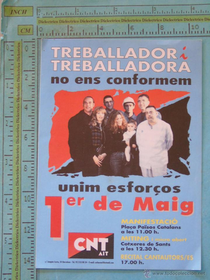 Collection stickers: PEGATINA POL&Iacute;TICA SINDICAL REIVINDICATIVA. CATALU&Ntilde;A BALEARES VALENCIA. CNT AIT MANIFESTACI&Oacute;N