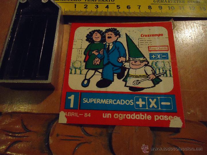 Pegatinas de colecci&oacute;n: ANTIGUA PEGATINA OFERTA POR LOTES  SUPERMERCADO 1984 +X- MAS POR MENOS CERVEZA CRUZCAMPO FINO QUINTA