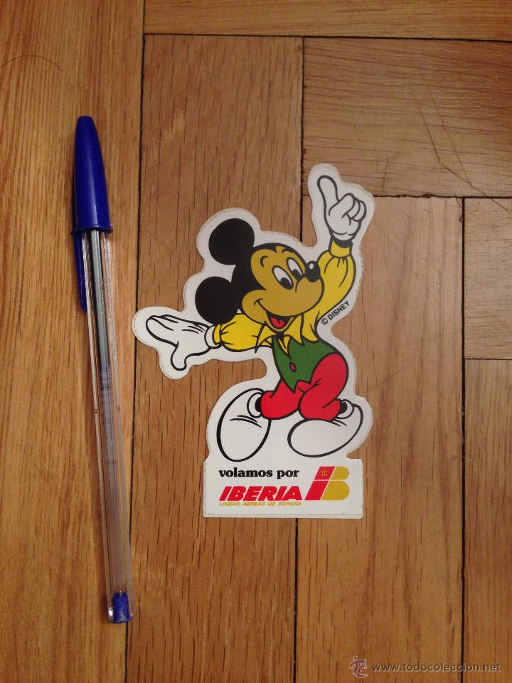 Pegatinas de colecci&oacute;n: ANTIGUA PEGATINA PUBLICIDAD IBERIA AVION VOLAMOS POR IBERIA MICKEY MOUSE