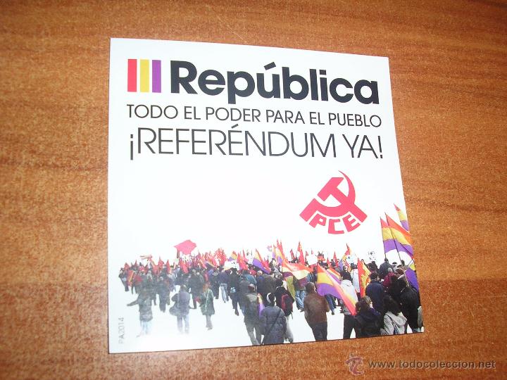 Pegatinas de colecci&oacute;n: republica referendum ya- pce - Foto 1