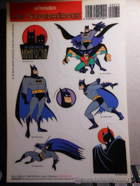 Sammlung von Aufklebern: ANTIGUAS PEGATINAS SUPERHEROES. BATMAN Y ROBIN. DC COMICS 1996