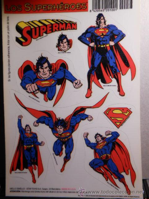 Sammlung von Aufklebern: ANTIGUAS PEGATINAS SUPERHEROES. SUPERMAN. DC COMICS 1996