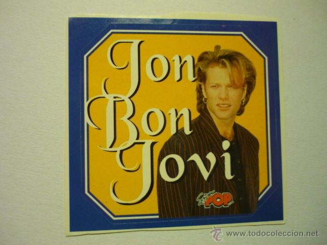 Pegatinas de colecci&oacute;n: pegatina cantante jon bon jovi -revista super pop