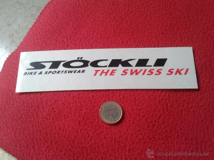 Pegatinas de colecci&oacute;n: PEGATINA ADHESIVO STICKER TENGO MAS PEGATINAS VER LOTES STOCKLI THE SWISS SKI BIKE SPORTSWEAR IDEAL