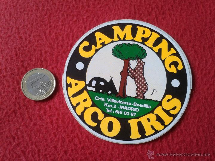 Pegatinas de colecci&oacute;n: PEGATINA ADHESIVO STICKER TENGO MAS PEGATINAS VER LOTES CAMPING ARCO IRIS MADRID CTRA VILLAVICIOSA B
