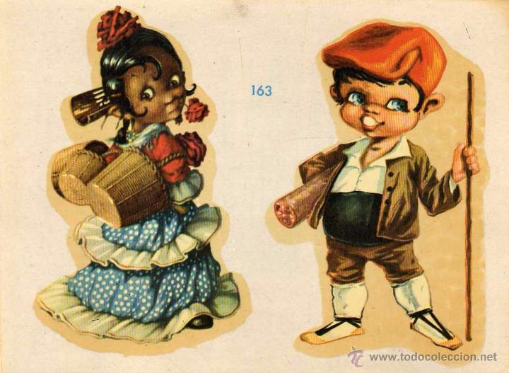Pegatinas de colecci&oacute;n: Calcamonias Chaveli. Bilbao. Trajes regionales andaluza. n&ordm; 163