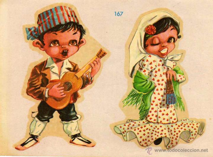 Pegatinas de colecci&oacute;n: Calcamonias Chaveli. Bilbao. Trajes regionales aragones y madrile&ntilde;a. n&ordm; 167