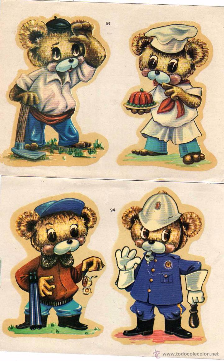Pegatinas de colecci&oacute;n: Calcamonias Chaveli. Bilbao. Lote de 2 planchas de temas infantiles. Ositos oficios.