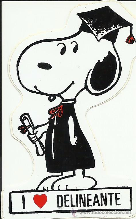 Pegatinas de colecci&oacute;n: Antigua pegatina del Snoopy