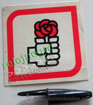 Pegatinas de colecci&oacute;n: ANTIGUA PEGATINA DEL PSOE A&Ntilde;OS 80 - LOGOTIPO DE PARTIDO SOCIALISTA OBRERO ESPA&Ntilde;OL - POL&Iacute;TICA - LOGO