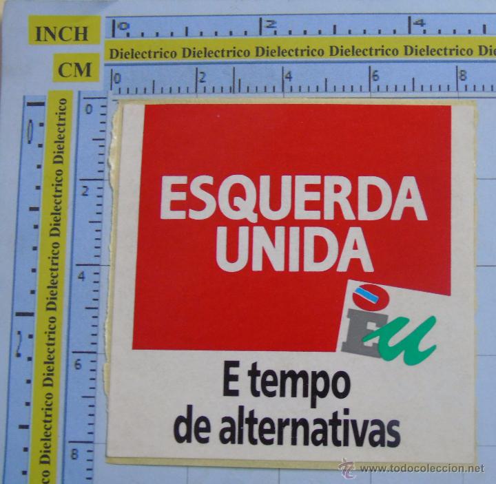 Autocollants de collection: PEGATINA POL&Iacute;TICA SINDICAL REIVINDICATIVA. IU ESQUERRA UNIDA