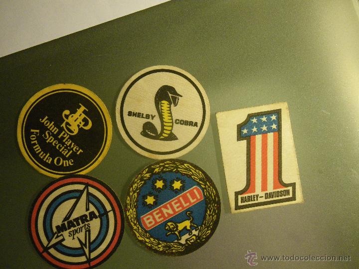 Autocollants de collection: 5 pegatinas antiguas de coches, motos...