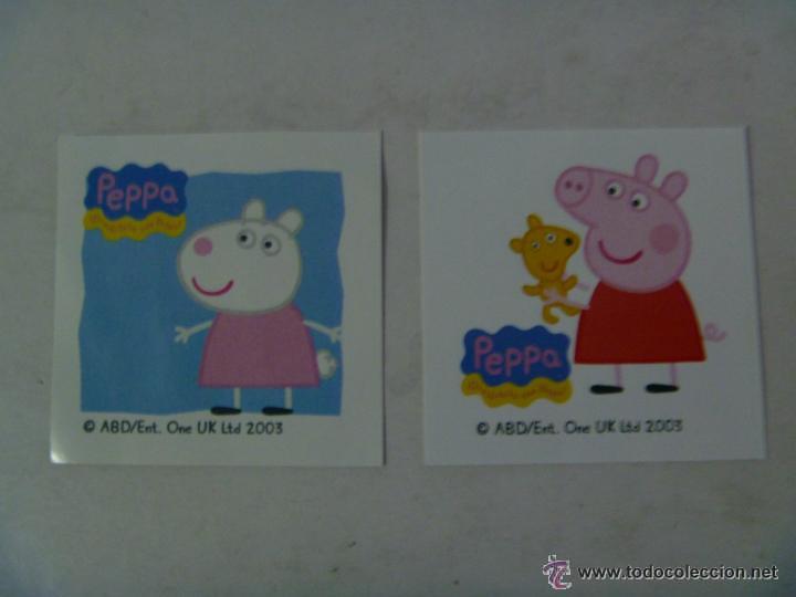 Pegatinas de colecci&oacute;n: LOTE DE 2 PEGATINAS DE PEPPA PIG , DE TOSFRIT.