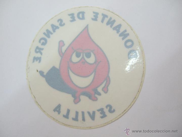 Pegatinas de colecci&oacute;n: PEGATINA - DONANTE DE SANGRE - SEVILLA - 8 CM - PARA CRISTAL
