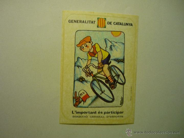 Pegatinas de colecci&oacute;n: pegatina generalitat catalu&ntilde;a-deportes ciclismo-dibujo pilarin
