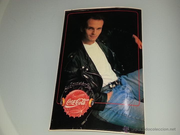 Sammlung von Aufklebern: ANTIGUA PEGATINA DE MIGUEL BOSE - COCA COLA EN CONCIERTO - A&Ntilde;OS 80 / 90 EN BUEN ESTADO