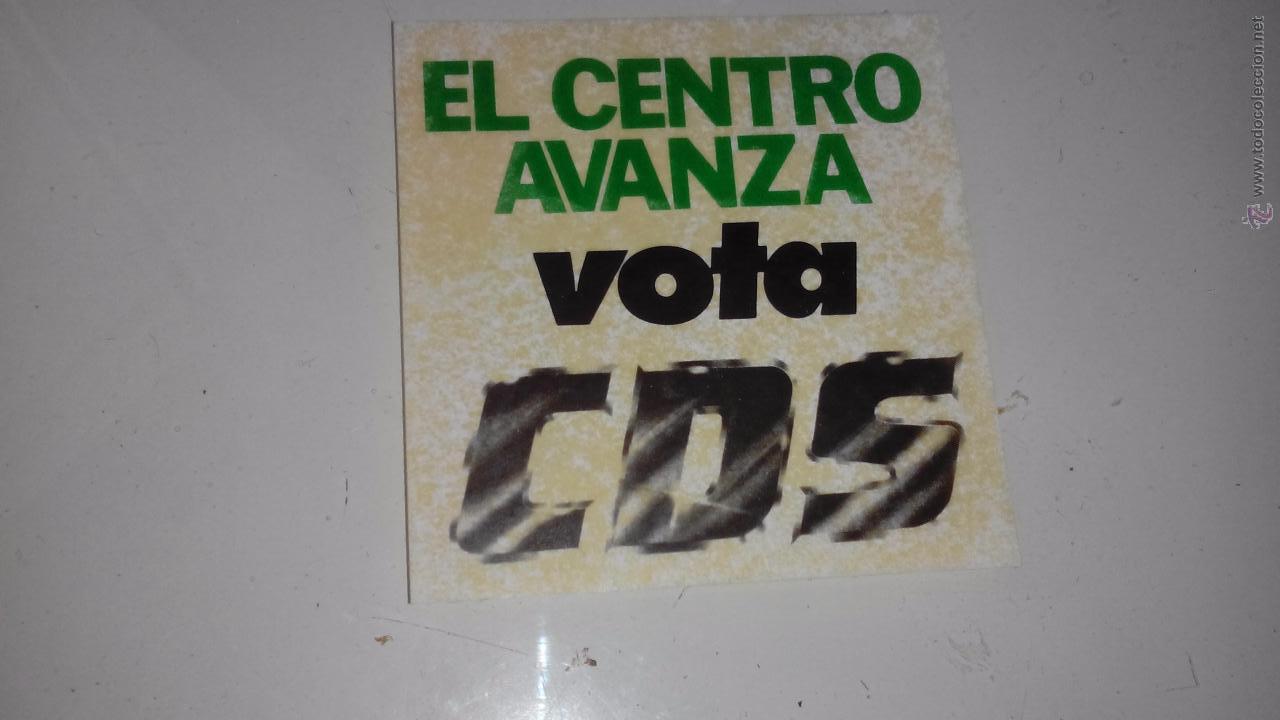 Pegatinas de colecci&oacute;n: pegatina politica - el centro avanza vota cds
