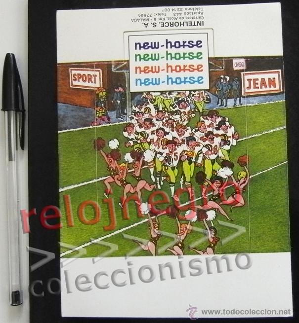 Pegatinas de colecci&oacute;n: ANTIGUA PEGATINA - NEW HORSE - SPORT JEAN - PUBLICIDAD - DIBUJO DE EQUIPO F&Uacute;TBOL AMERICANO -BUEN EST
