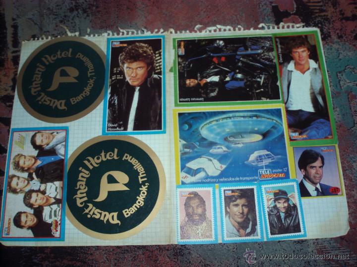 Pegatinas de colecci&oacute;n: LOTE PEGATINAS TELE INDISCRETA EL EQUIPO A EL COCHE FANTASTICO SERIE V SUPERPOP