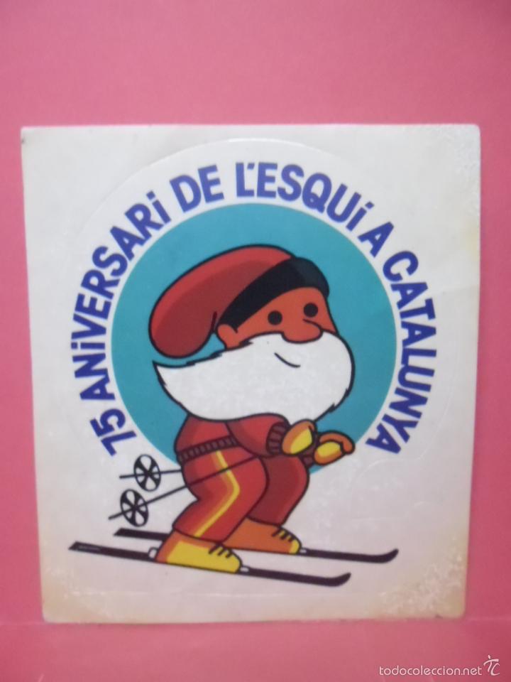 Pegatinas de colecci&oacute;n: pegatina - adhesivo - 75 aniversari de esqui a catalunya - aniversario - catalu&ntilde;a - troquelado