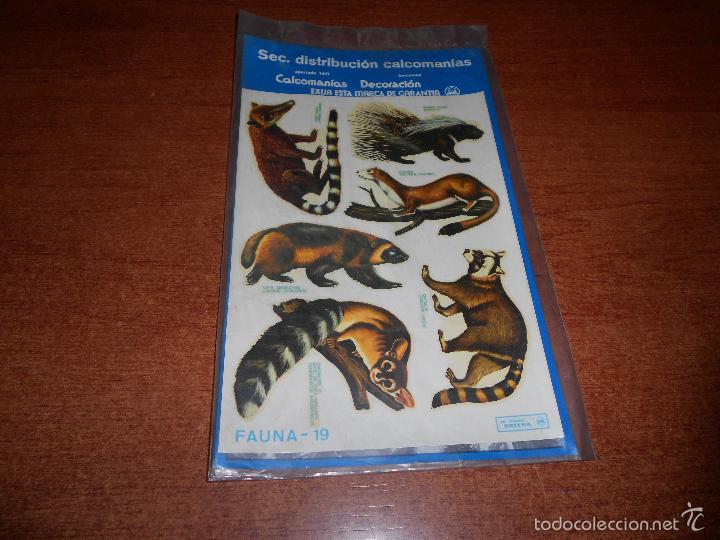 Pegatinas de colecci&oacute;n: ANTIGUAS CALCOMANIAS ORTEGA. FAUNA N&ordm; 19 SIN ESTRENAR DENTRO DEL PL&Aacute;STICO SIN ABRIR