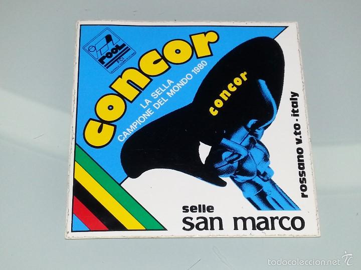 Pegatinas de colecci&oacute;n: ANTIGUA PEGATINA DE LA MARCA DE CICLISMO CONCOR CAMPEONA DEL MUNDO A&Ntilde;O 1980 SILLIN POOL FCI