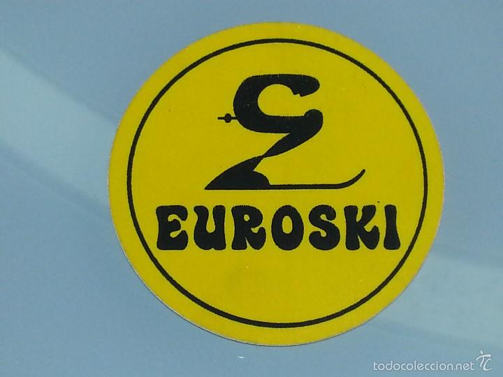 Pegatinas de colecci&oacute;n: ANTIGUA PEGATINA DE ESQUI - MATERIAL DEPORTES - EUROSKI - TIENDA  A&Ntilde;OS 80