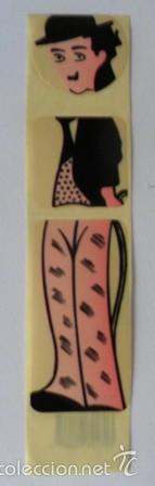 Collection stickers: Pegatina Charlot, caricaturizado, en tres partes
