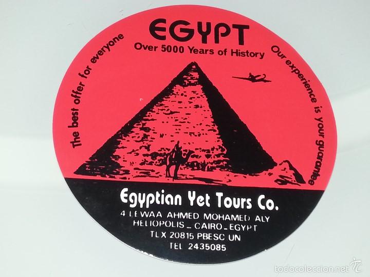 Pegatinas de colecci&oacute;n: ANTIGUA PEGATINA DE TURISMO - EGIPTO - EGYPTIAN YET TOURS - PIRAMIDES A&Ntilde;OS 80