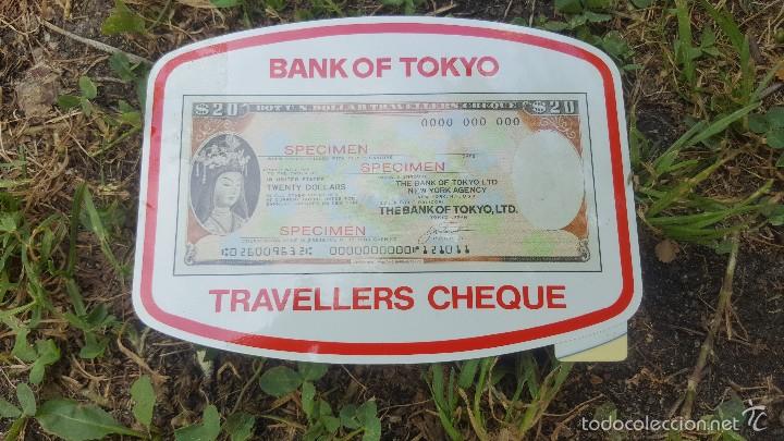 Pegatinas de colecci&oacute;n: Pegatina Bank of Tokio travellers cheque